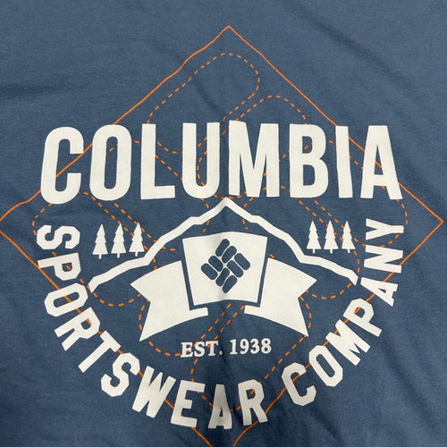 Columbia Men's T-shirt XXL blue like new, 100% cotton