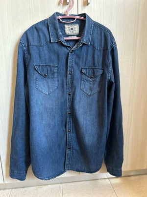 Zara men's denim shirt like new, blue, size L