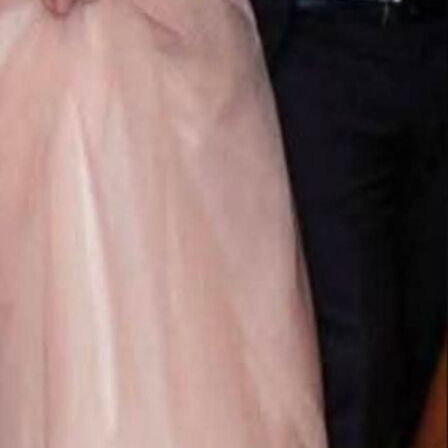 Romantic wedding dress like new, salmon nude tulle and satin with belt