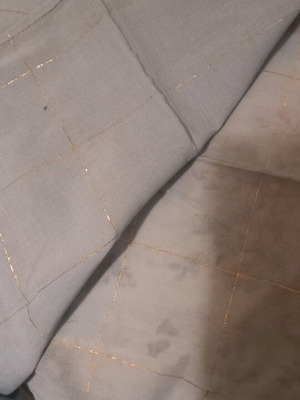 Arachnouphanto tablecloth new, transparent with gold thread, blue ciel 1.50x1.40