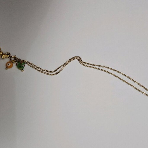 Steel Easter Bunny Necklace new handmade with heart and eye charm