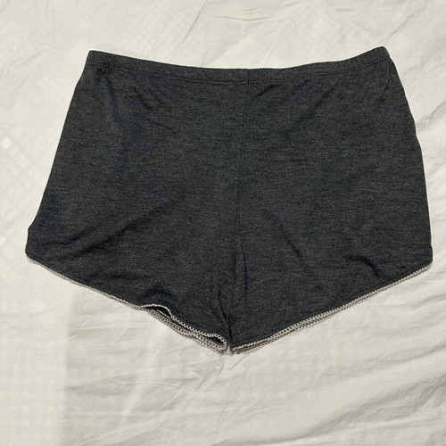 Women's dark grey melange loungewear shorts