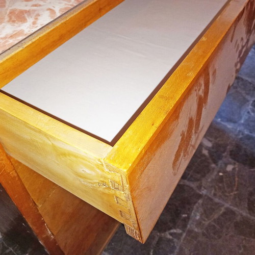 Wooden chest of drawers used, 6 drawers, 1960s vintage