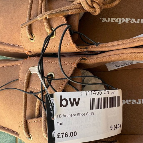 Threadbare men's boat shoes new, size 43, beige/brown
