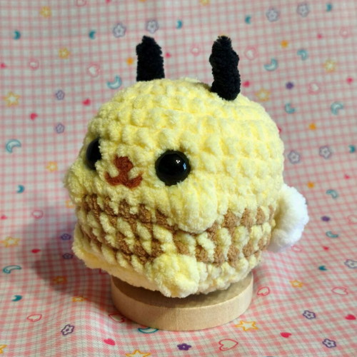 Crocheted bee soft toy, custom made