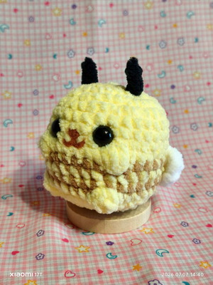 Crocheted bee soft toy, custom made