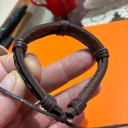 Leather bracelet brown new