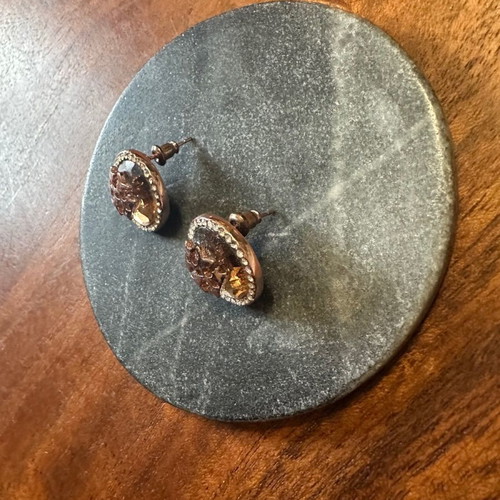 Steel earrings used, excellent condition