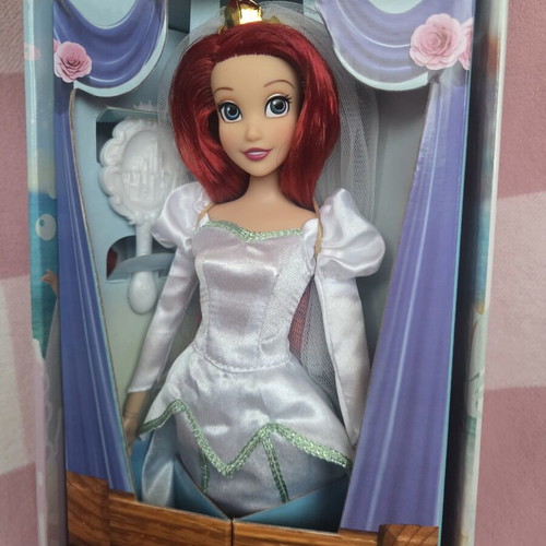 Disney Store Ariel Doll Set with Classic and Wedding Ariel