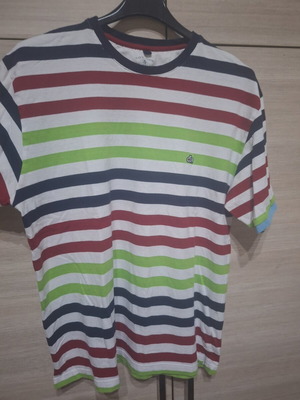 Dur cotton t shirt used, multicolor, size L