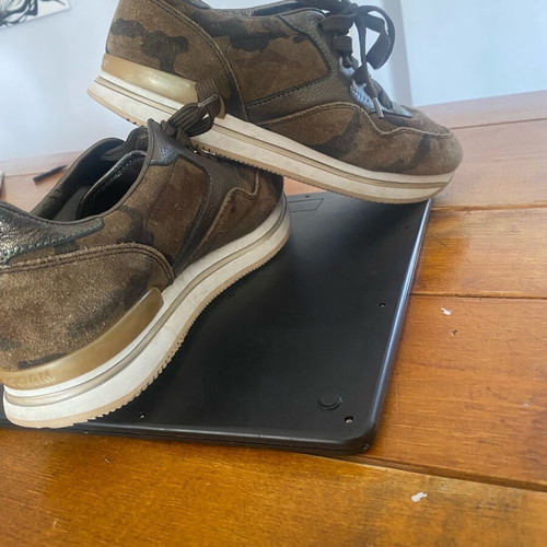 Hogan sneakers used army style with suede and leather details