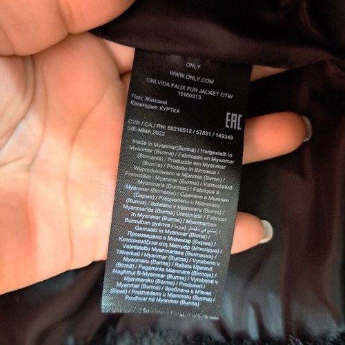 Only fur jacket black size M new