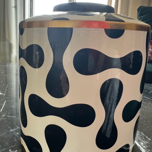 Decorative vase new with height 14.5 cm and diameter 13.5 cm