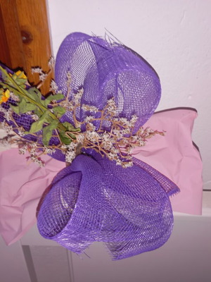 Bouquet of dried natural flowers like new
