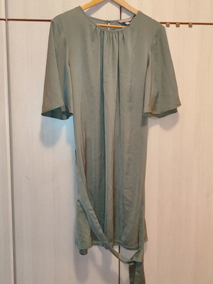 H&M Sage Green Satin Mini Dress XL like new