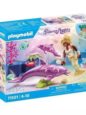 Playmobil Princess Magic Γοργόνα Με Δελφίνια Νέο Σετ 28 Τεμαχίων