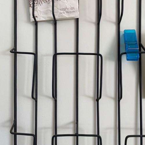 Metal wall magazine holder new, black color