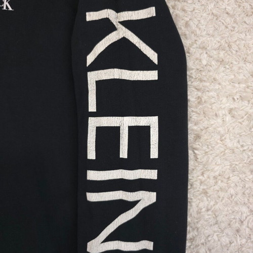 Calvin Klein Jeans Black Hoodie used with Distressed Logo