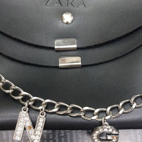 Zara black shoulder bag with chain, like new