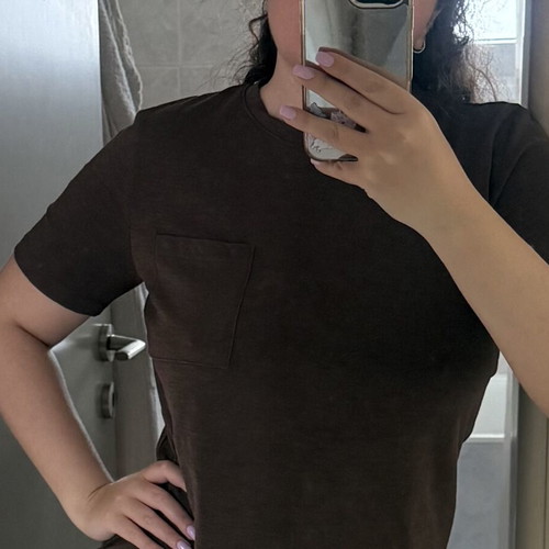 Zara choco brown cotton t-shirt size M like new