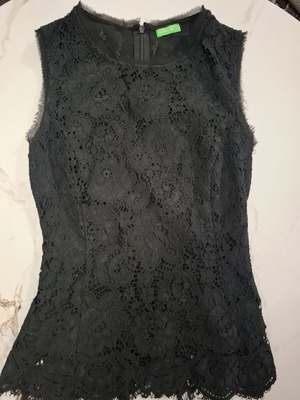 Lace sleeveless top United Colors of Benetton like new, black, size S