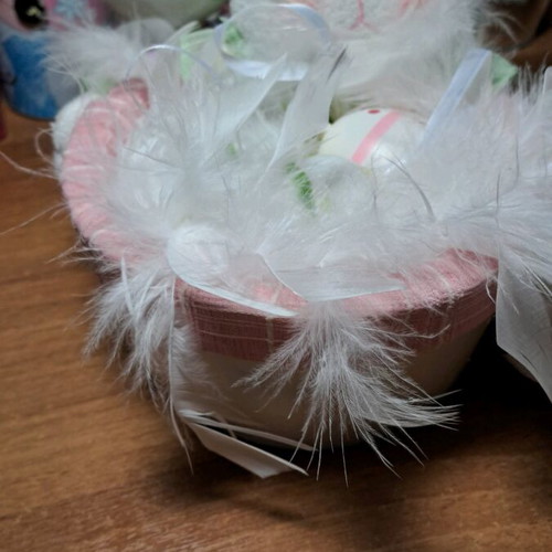 Easter basket like new with decorative fake eggs