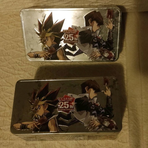 Metal empty Yugioh boxes like new, set of 2