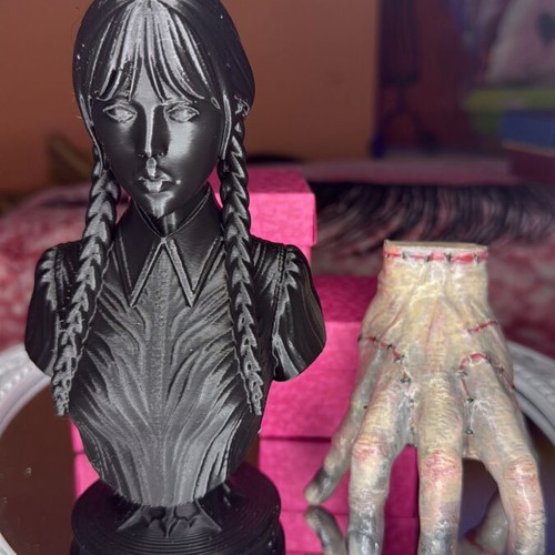 Wednesday Addams & Thing decorative sculpture set