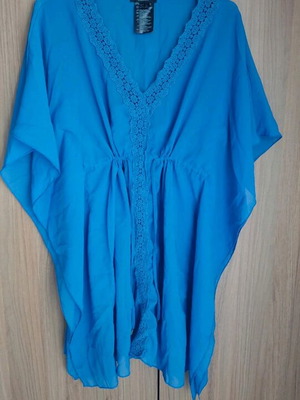 Esmara beach kimono like new, electric blue, size S
