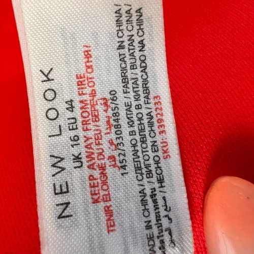 Swimwear top used, red, size XXL