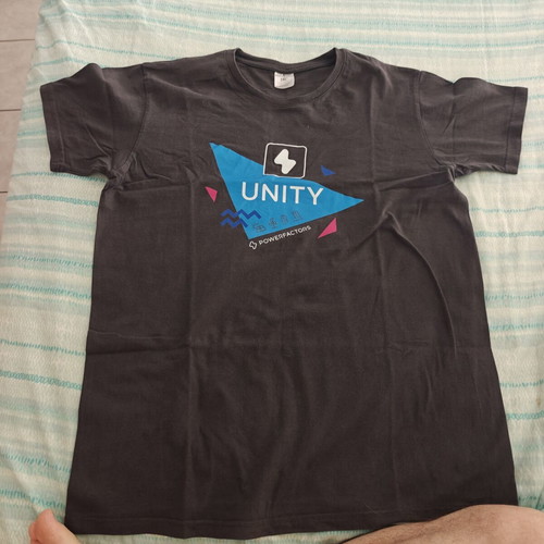 Corporate t-shirt used, size L, blue