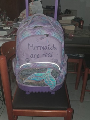 Goomby Mermaid Schoolbag Trolley 55×42cm