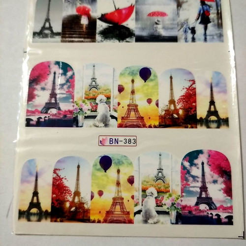 Water nail stickers set 2 pcs full nail BN-383, BN-373 new