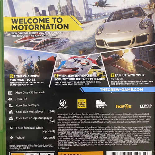 The Crew 2 Xbox One παιχνίδι σαν καινούργιο