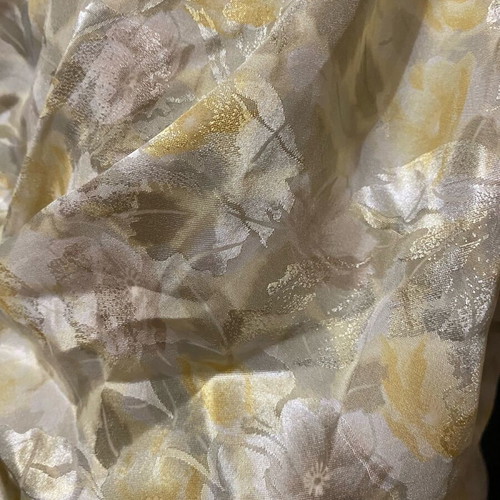 Vintage satin blouse Miracle Romantic like new, size S/M, beige multicolor