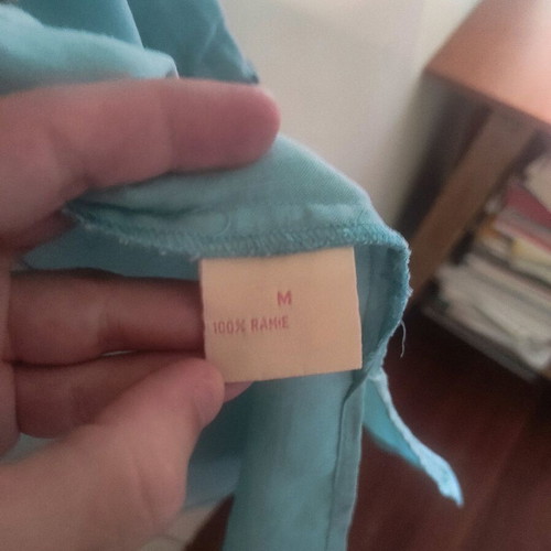 Perform Donna shirt used, size M, turquoise, 100% Ramie