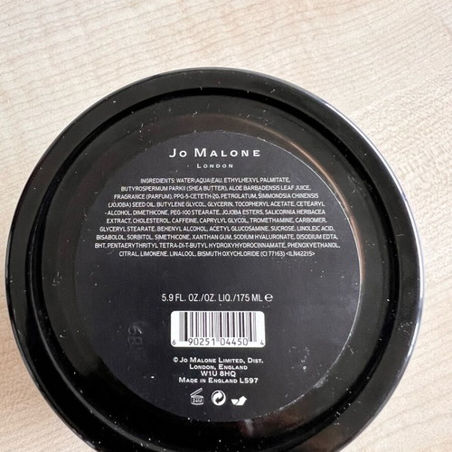 Jo Malone Oud & Bergamot glass empty jar used 175 ml
