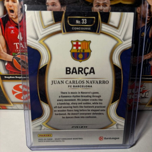 Juan Carlos Navarro Gold Glitter Panini Select EuroLeague Card 2025-26 #142 like new