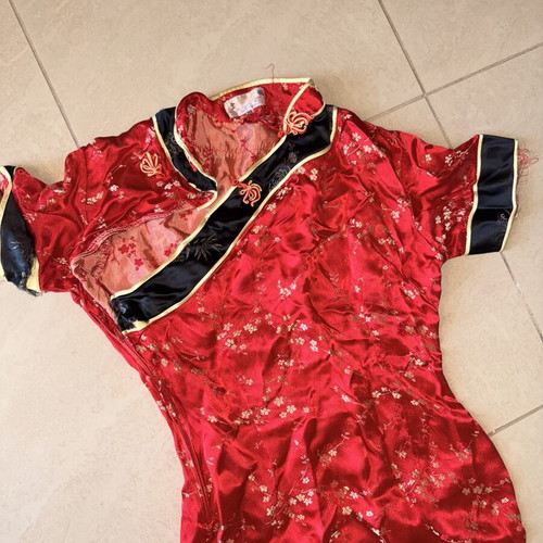 Chinese style costume dress, red