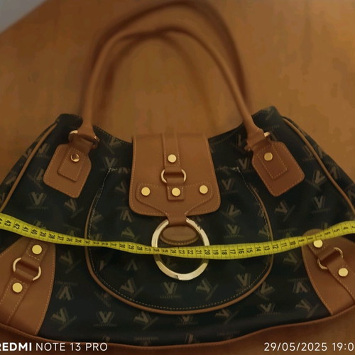 Valentino brown leather detail handbag like new