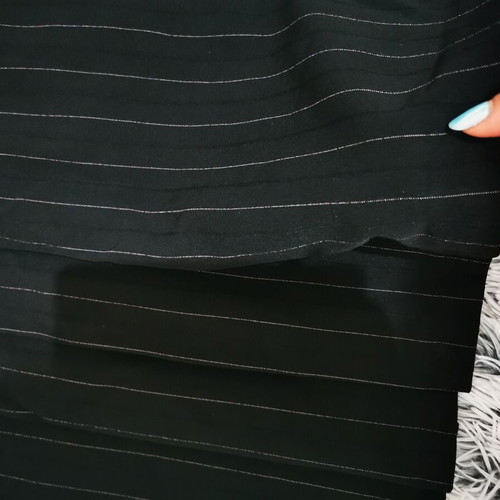 Midi skirt with black striped pleats like new, with steampunk top