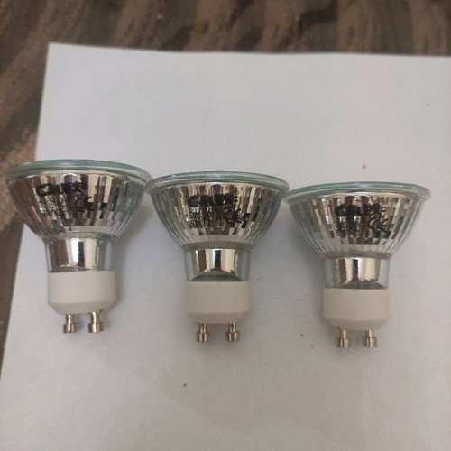 Calex GU10 halogen bulbs set of 3 used, 50W