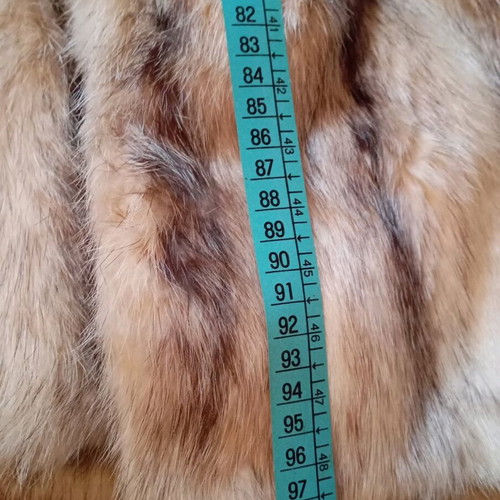 Vintage natural fur like new, gray and beige