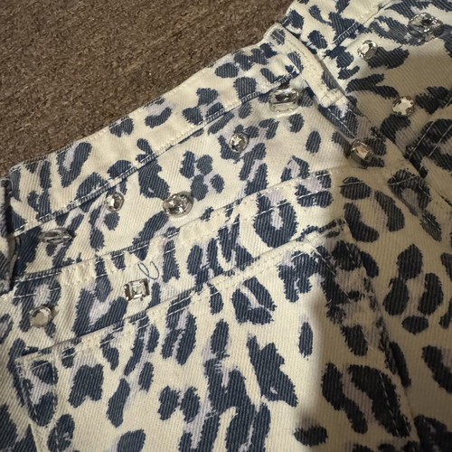Juicy Couture Leopard Pants like new with transparent stones, size S