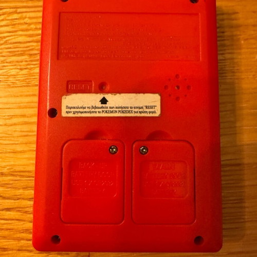 Pokémon Pokédex console used with dead pixels