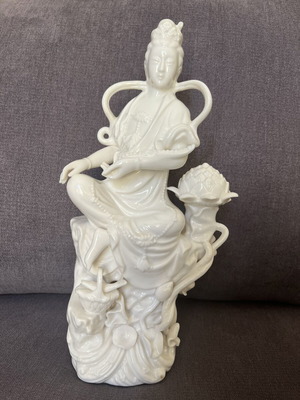 Vintage GuanYin White Porcelain Goddess used