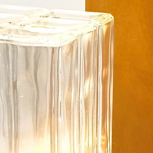 Table lamp limited edition glass and wood set