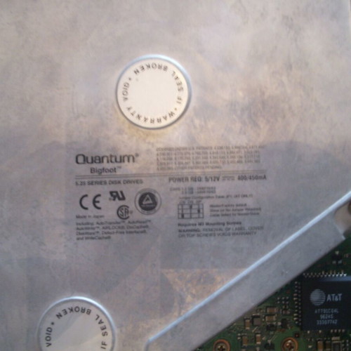 Quantum BigFoot 1280AT HDD used, 1.28GB 5.25 inch