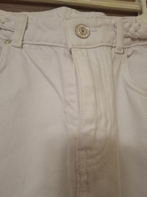 Mango girls' white jeans like new with adjustable waist