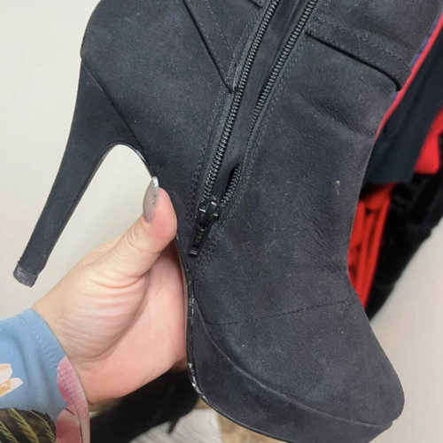 Black H&M Ankle Boots Size 38 Like New With High Heels